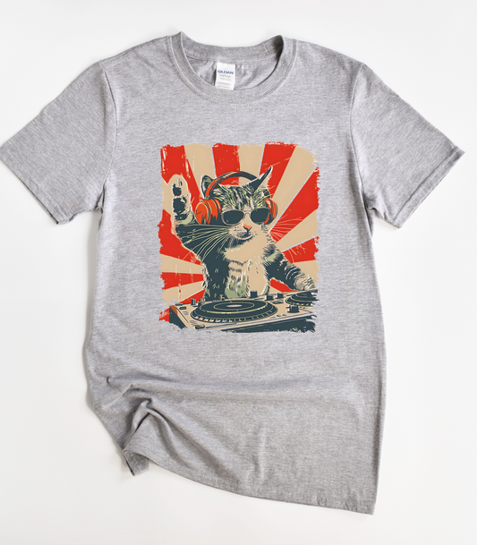 Cool DJ Cat T-Shirt