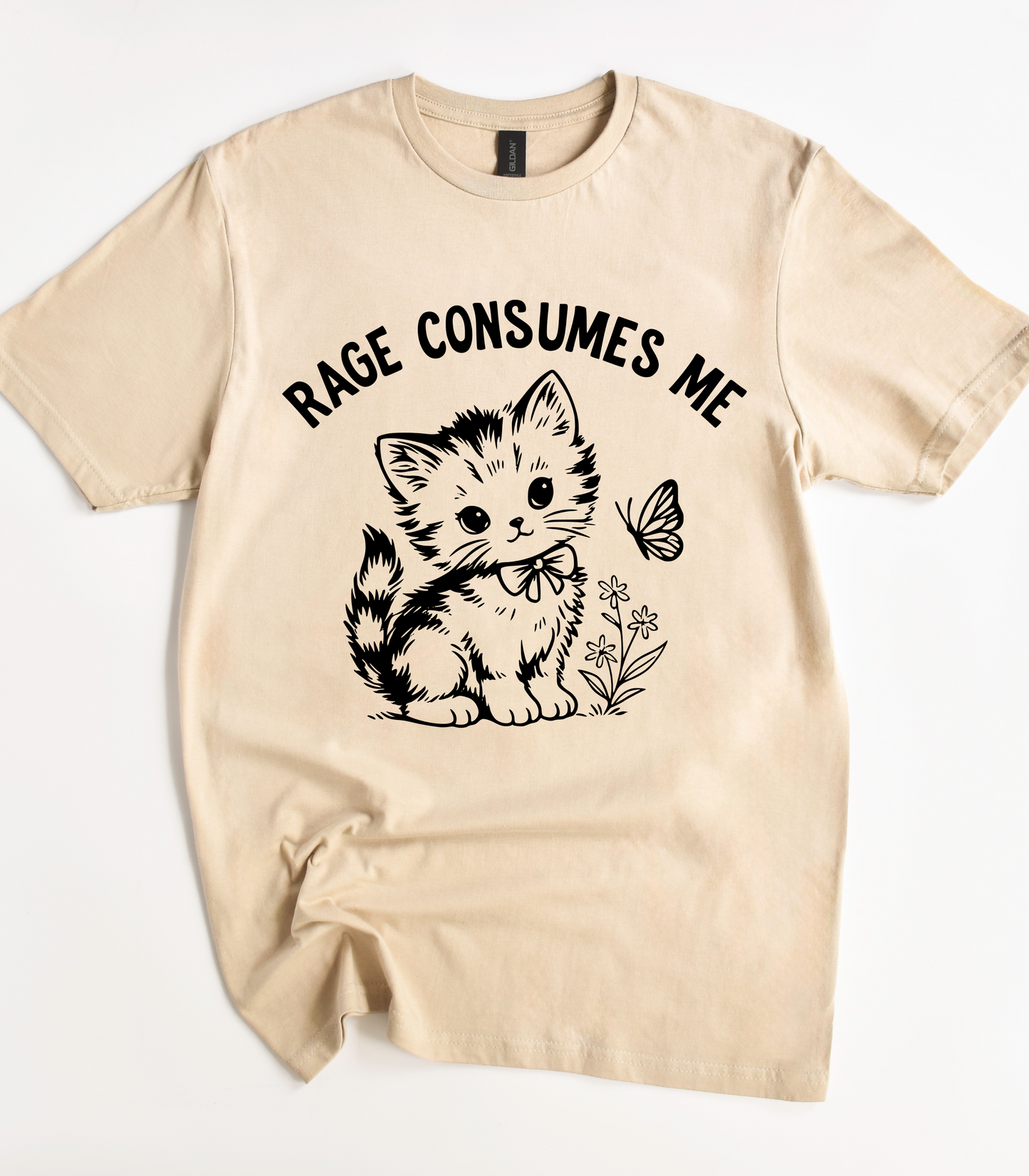 Rage Consumes Me Cute Cat T-Shirt