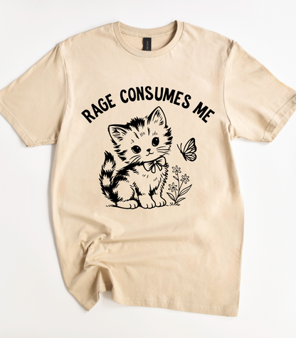 Rage Consumes Me Cute Cat T-Shirt
