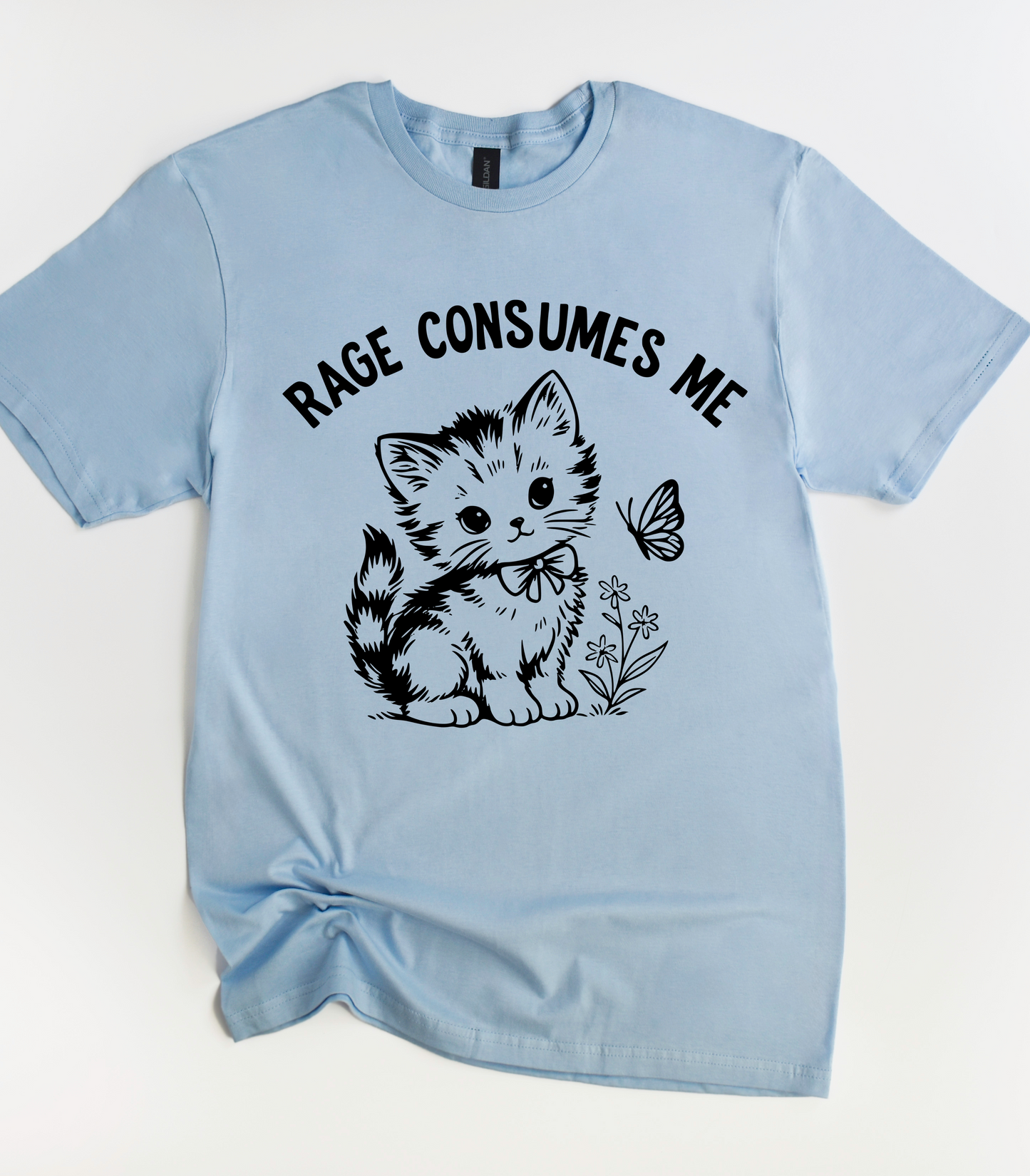 Rage Consumes Me Cute Cat T-Shirt