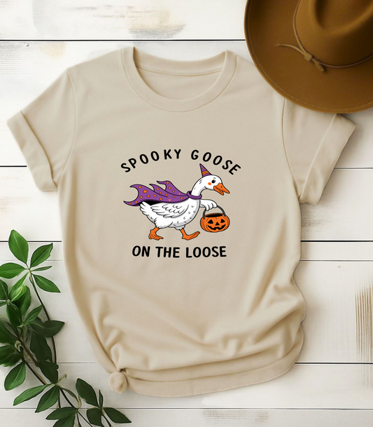 Spooky Goose On The Loose Halloween T-Shirt