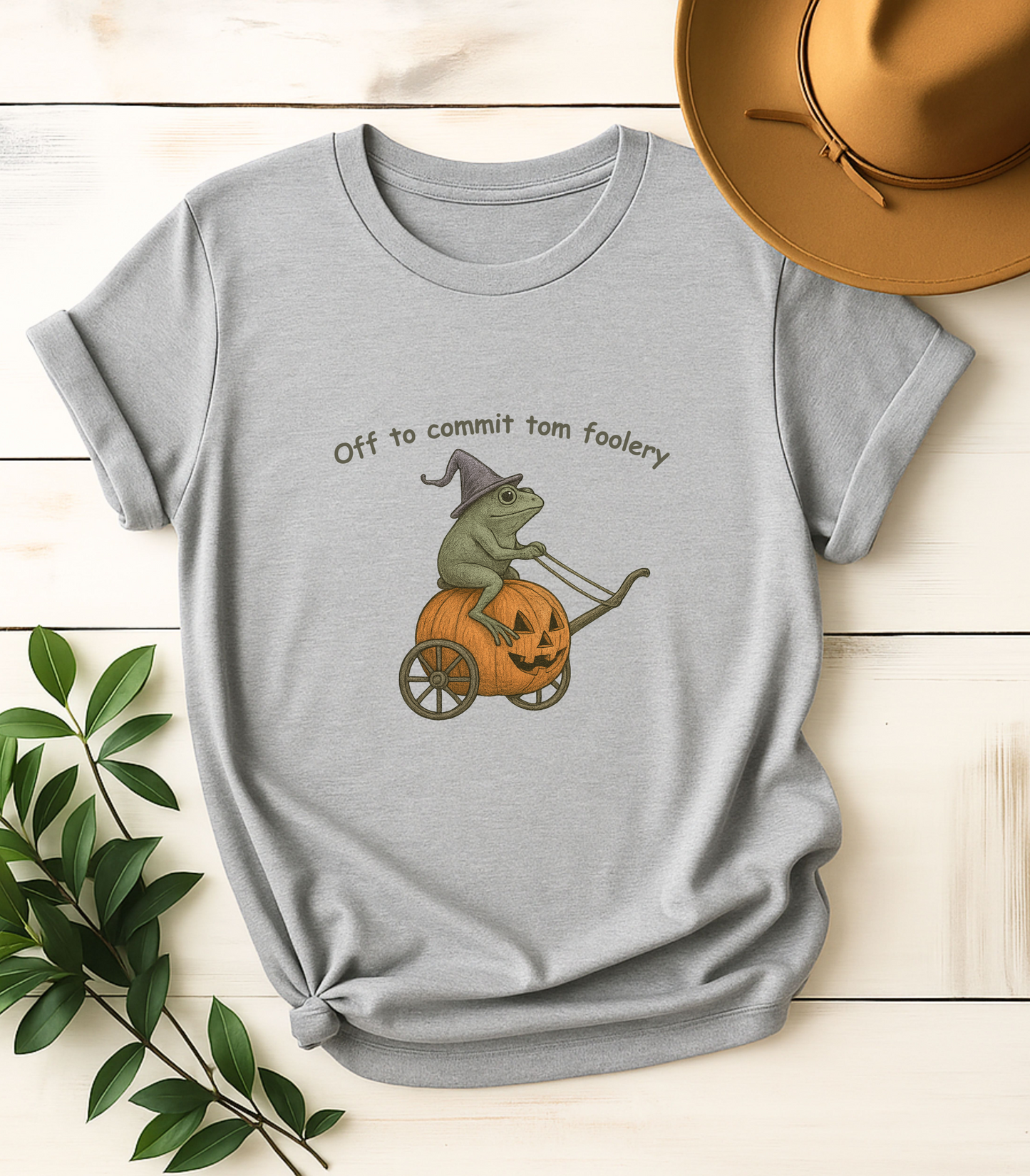 Halloween Frog Off To Commit Tom Foolery T-Shirt