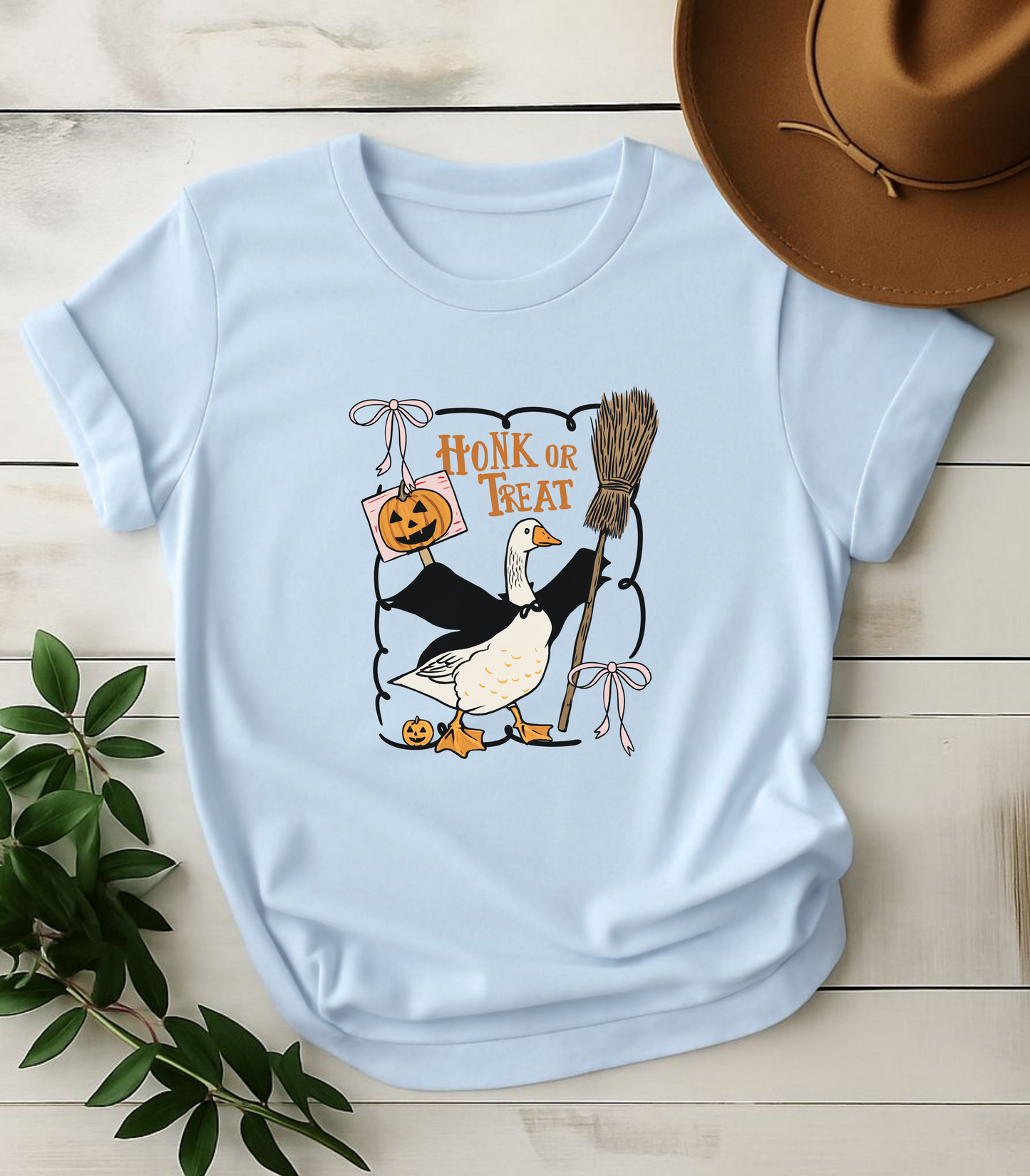 Honk Or Treat Cute Goose Halloween T-Shirt