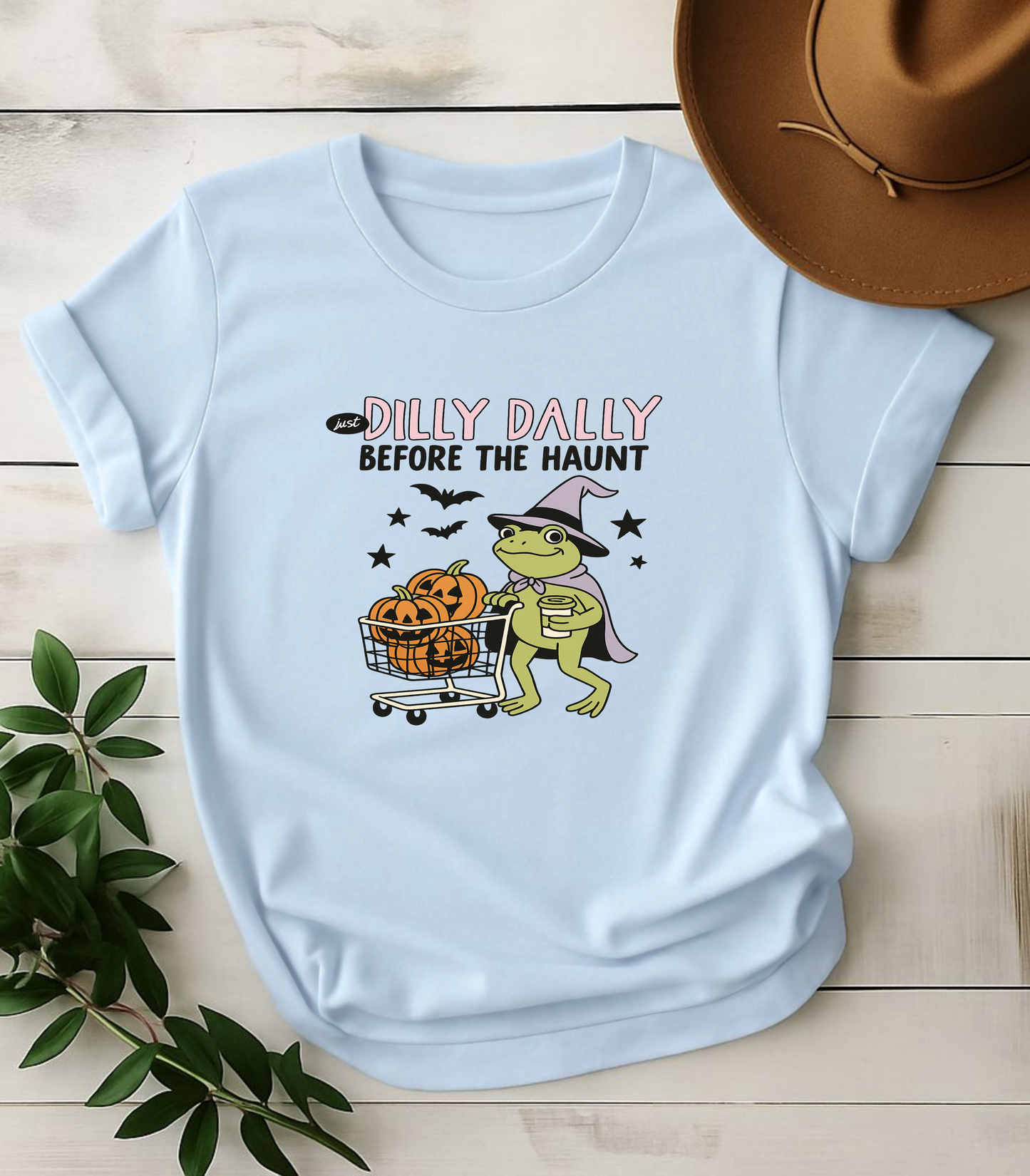 Born To Dilly Dally Before The Haunt Frog Halloween T-Shirt