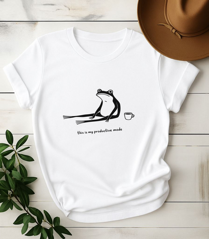 This Is My Productive Mode Frog Funny T-Shirt