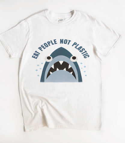 Eat People Not Plastic Shark T-Shirt