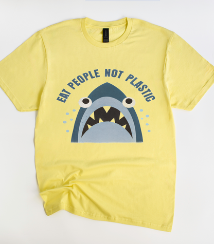 Eat People Not Plastic Shark T-Shirt