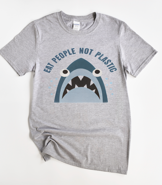 Eat People Not Plastic Shark T-Shirt