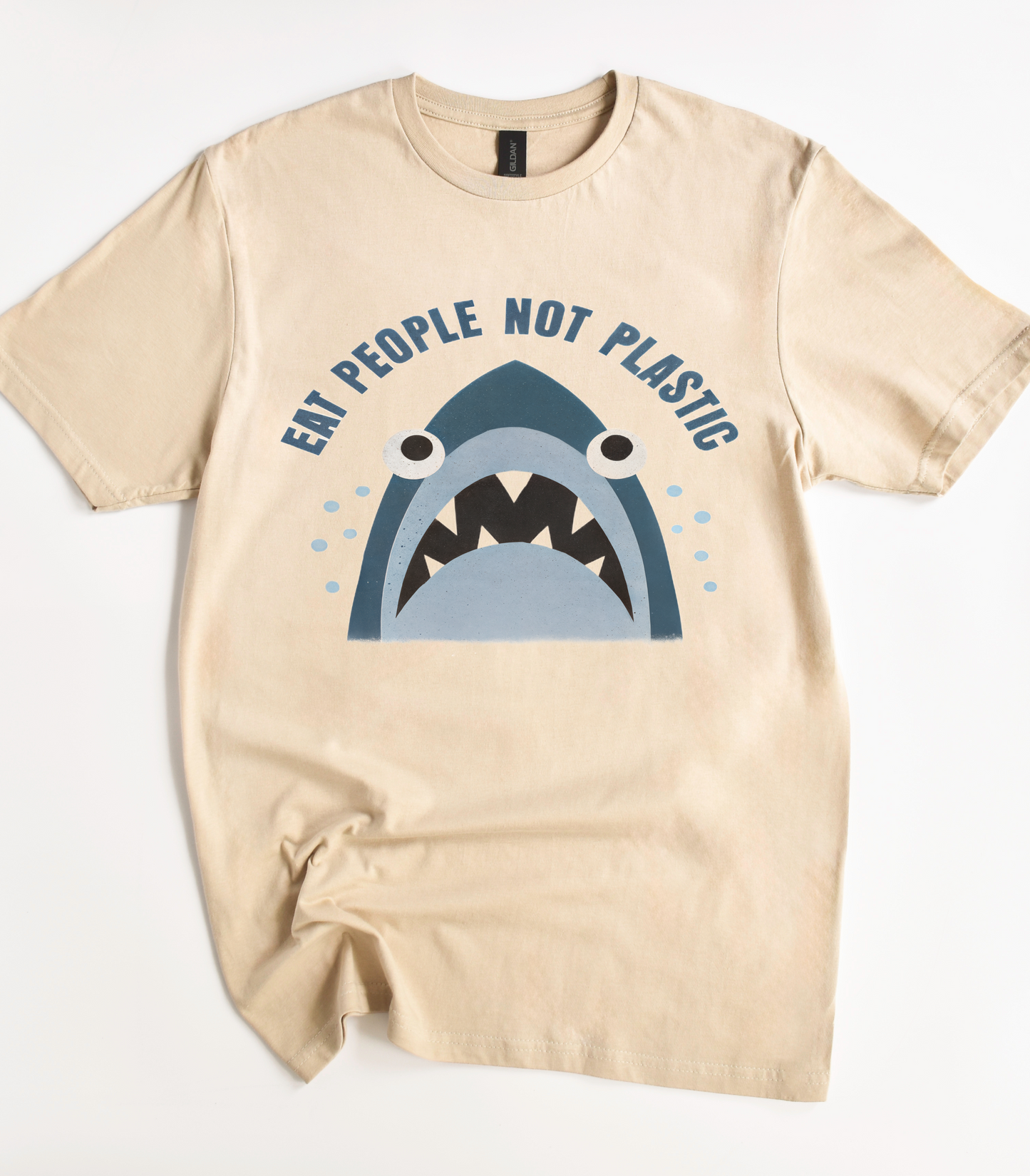 Eat People Not Plastic Shark T-Shirt