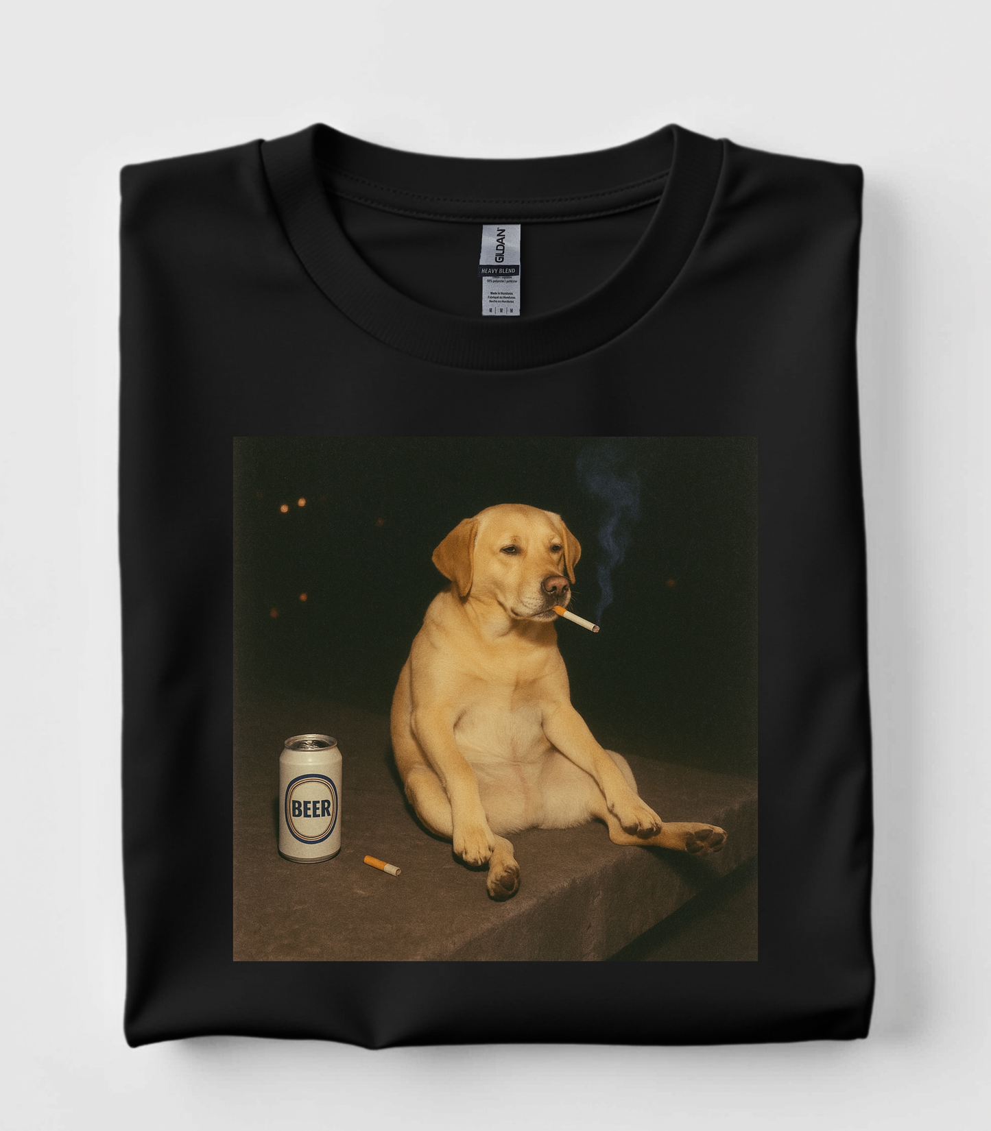 Funny Dog Beer Smoking T-Shirt
