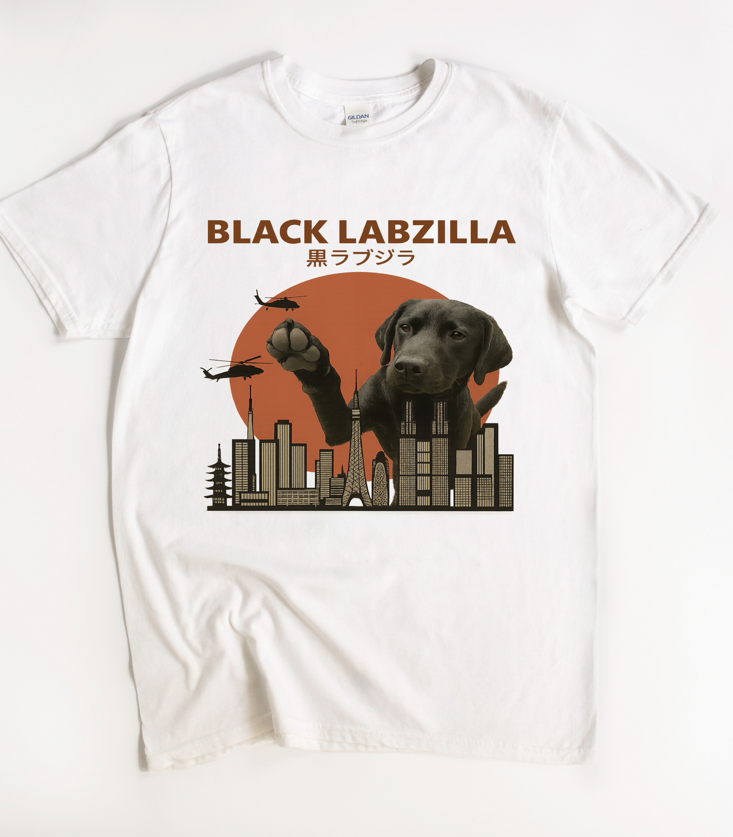Black Labzilla Cute Dog T-Shirt