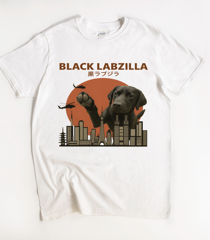 Black Labzilla Cute Dog T-Shirt