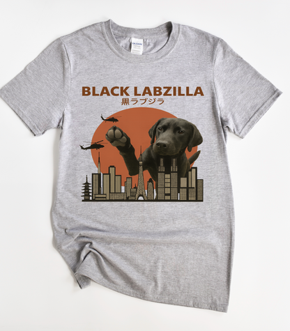 Black Labzilla Cute Dog T-Shirt