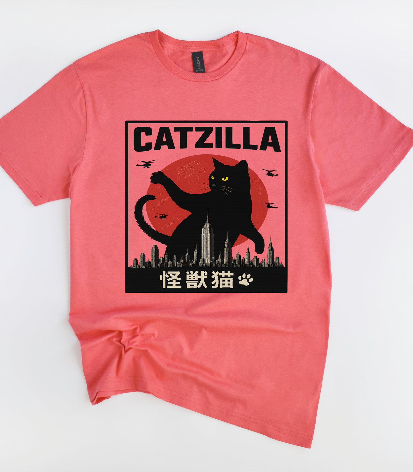 Catzilla Cat Funny T-Shirt