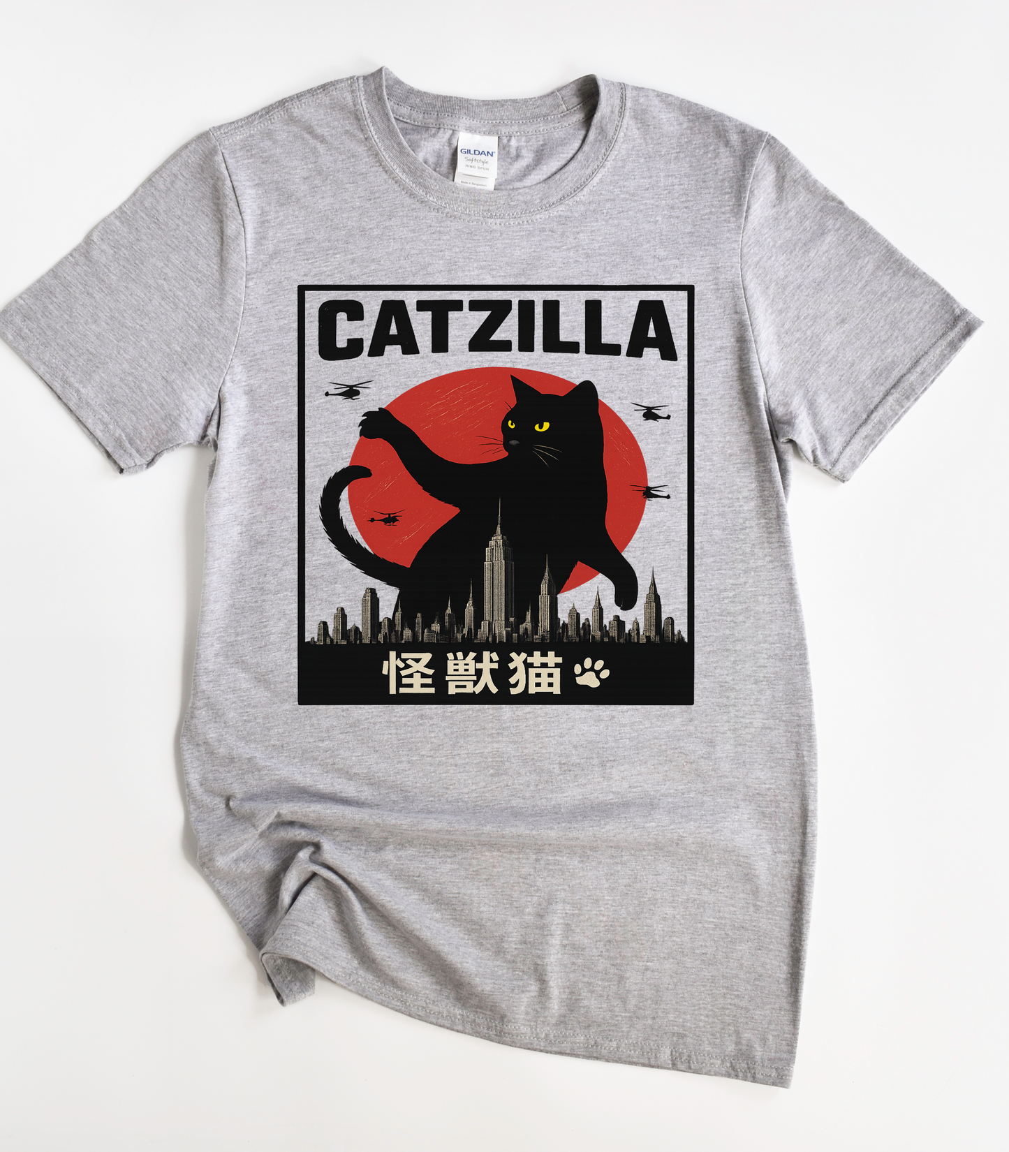 Catzilla Cat Funny T-Shirt