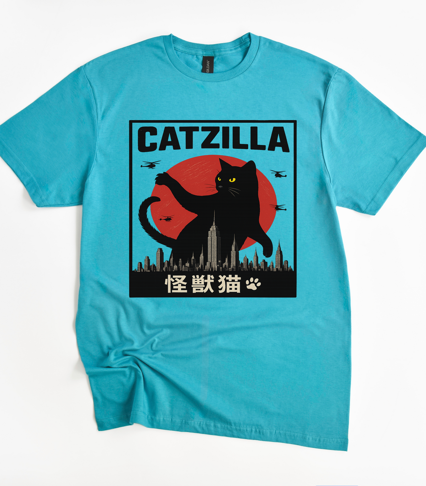 Catzilla Cat Funny T-Shirt