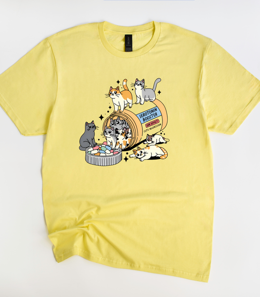 Serotonin Booster Cats T-Shirt