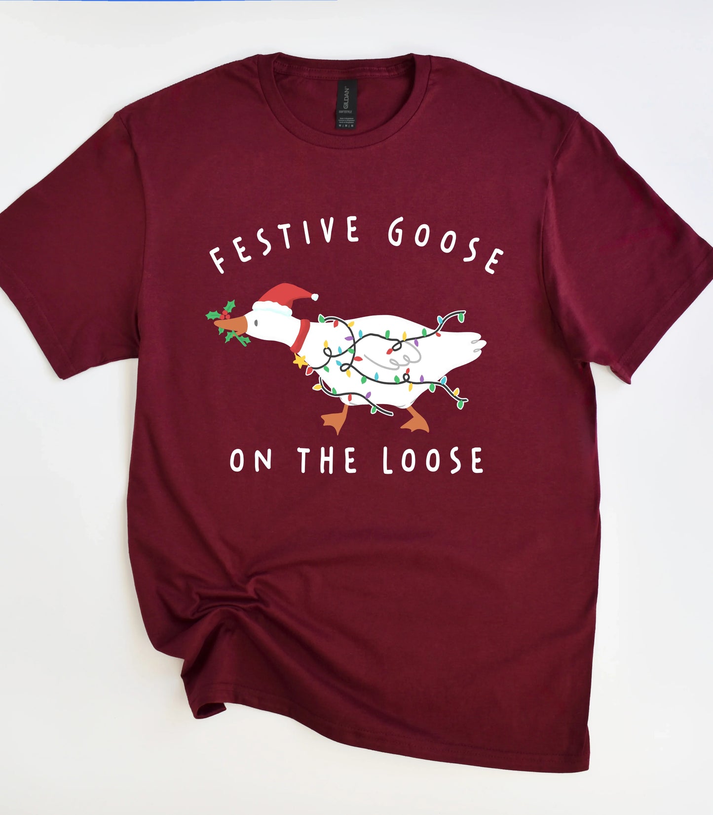 Festive Goose On The Loose T-Shirt
