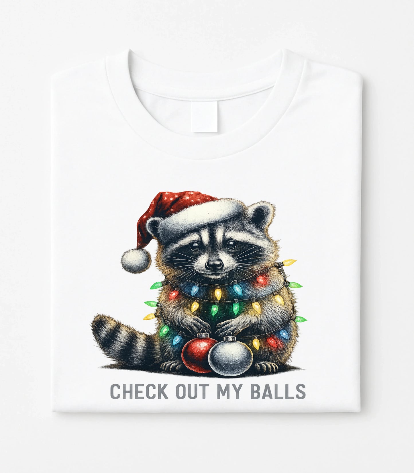 Check Out My Balls Funny Raccoon T-Shirt