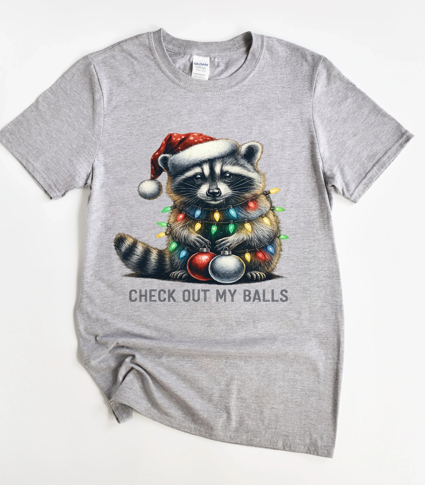 Check Out My Balls Funny Raccoon T-Shirt