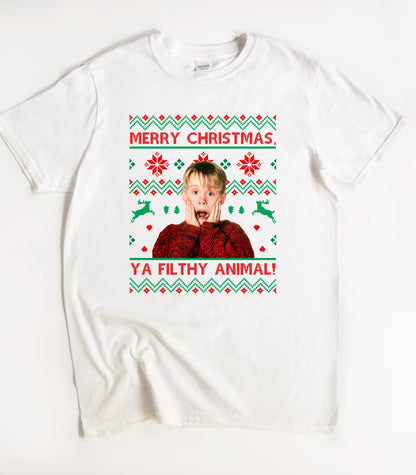 Merry Christmas Ya Filthy Animal T-Shirt