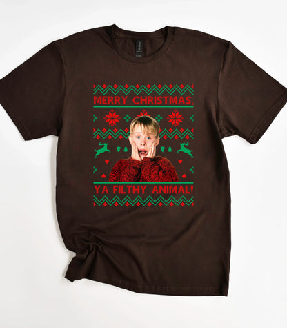 Merry Christmas Ya Filthy Animal T-Shirt