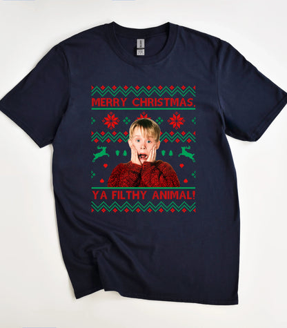 Merry Christmas Ya Filthy Animal T-Shirt