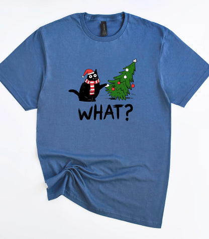 What Funny Christmas Cat T-Shirt