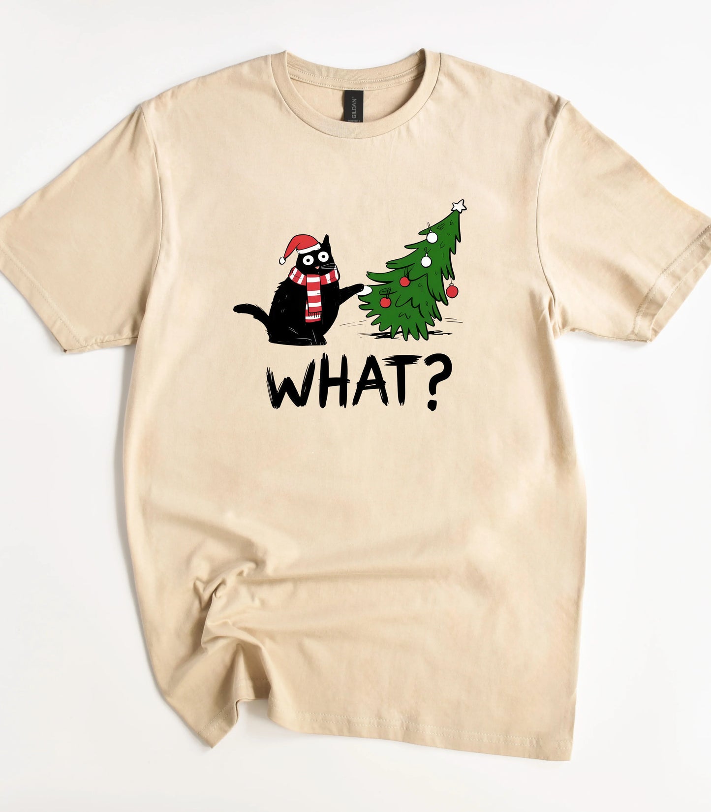What Funny Christmas Cat T-Shirt