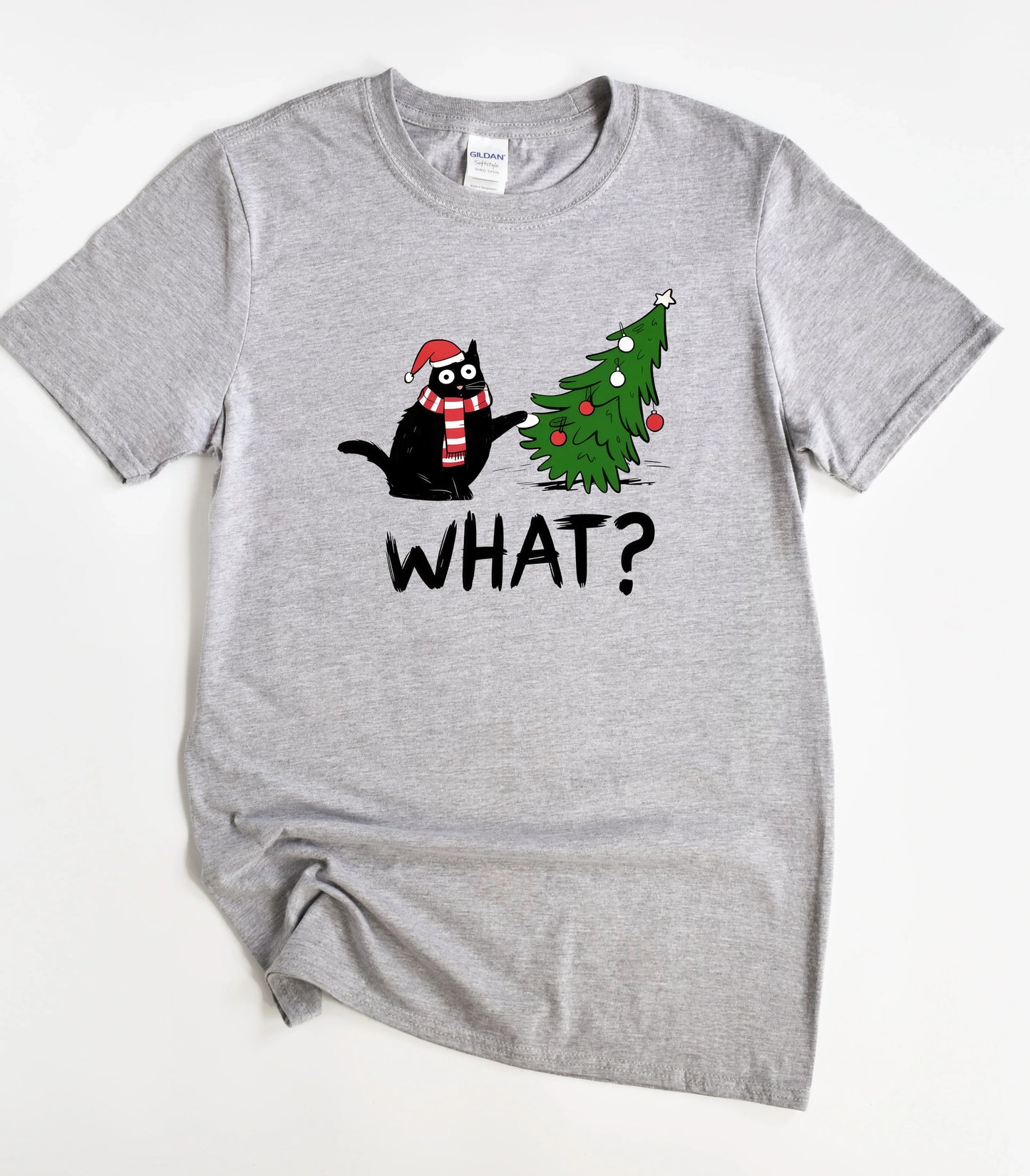 What Funny Christmas Cat T-Shirt