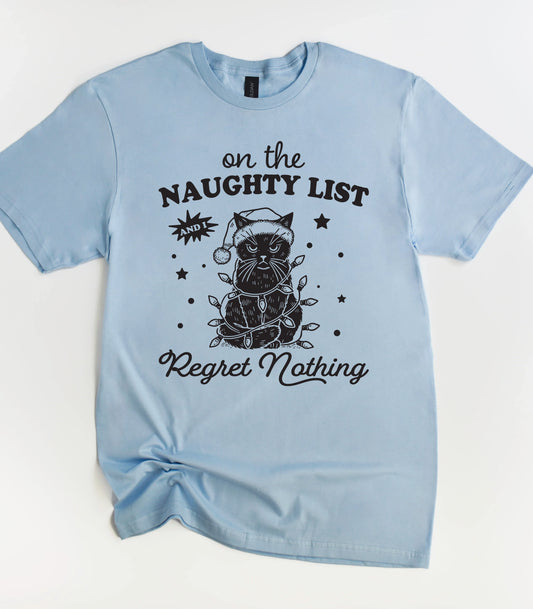 On The Naughty List Christmas T-Shirt