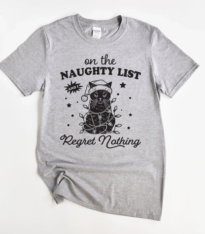 On The Naughty List Christmas T-Shirt