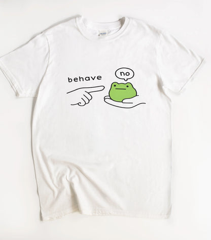 Behave No Dishonest Frog Meme T-Shirt