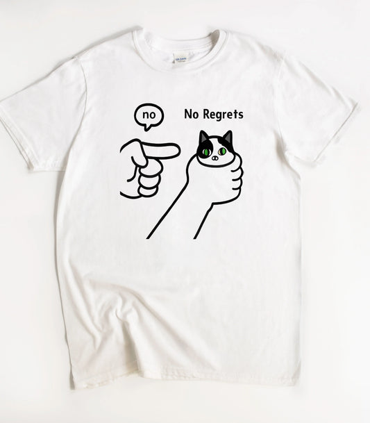 No Regrets Criticized Funny Cat T-Shirt