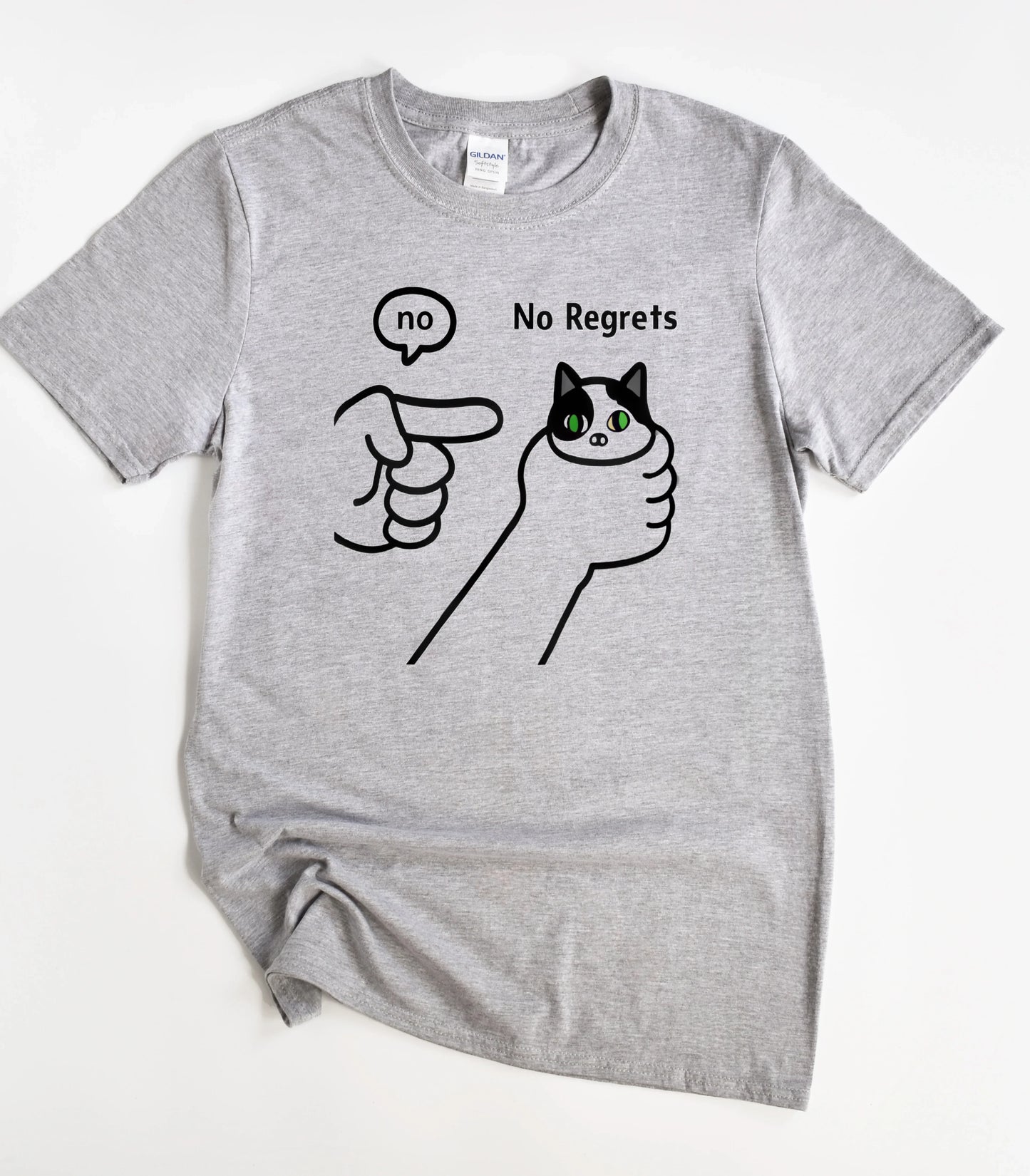 No Regrets Criticized Funny Cat T-Shirt