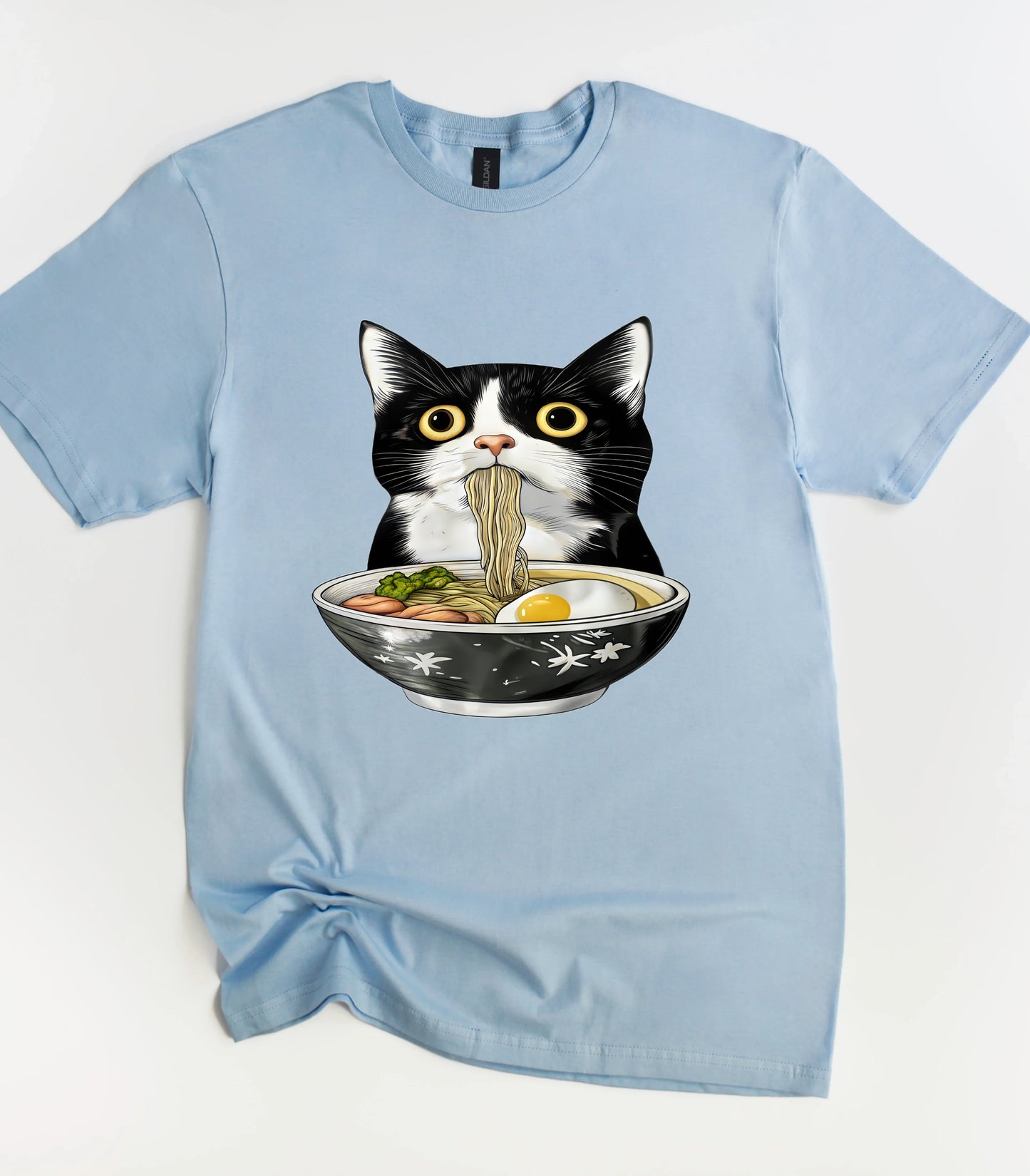 Cute Cat Eating Ramen T-Shirt
