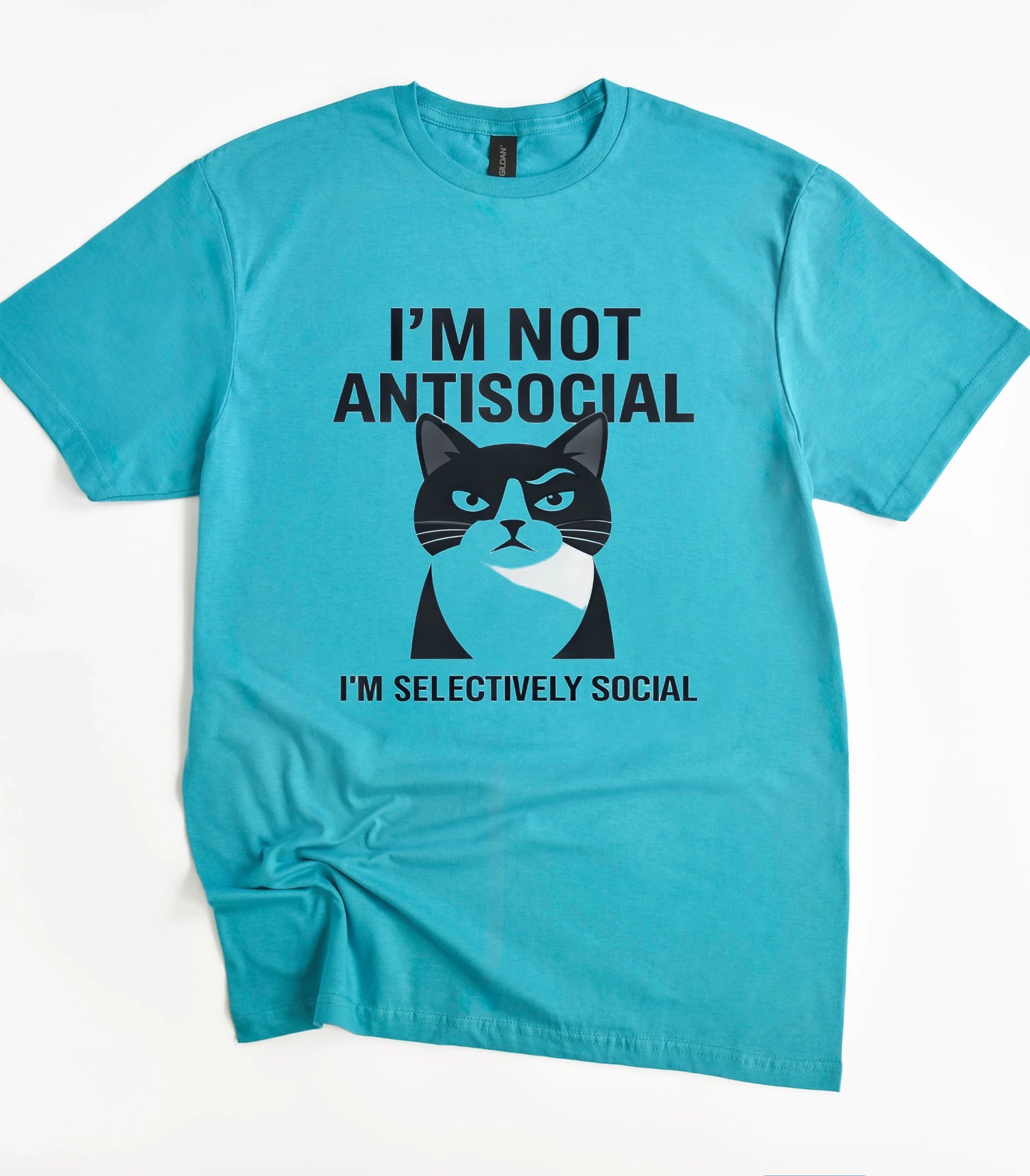 Funny Cat I'm Not Antisocial I'm Selectively Social T-Shirt