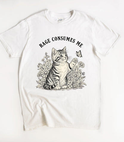 Rage Consumes Me Cute Cat T-Shirt