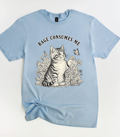 Rage Consumes Me Cute Cat T-Shirt