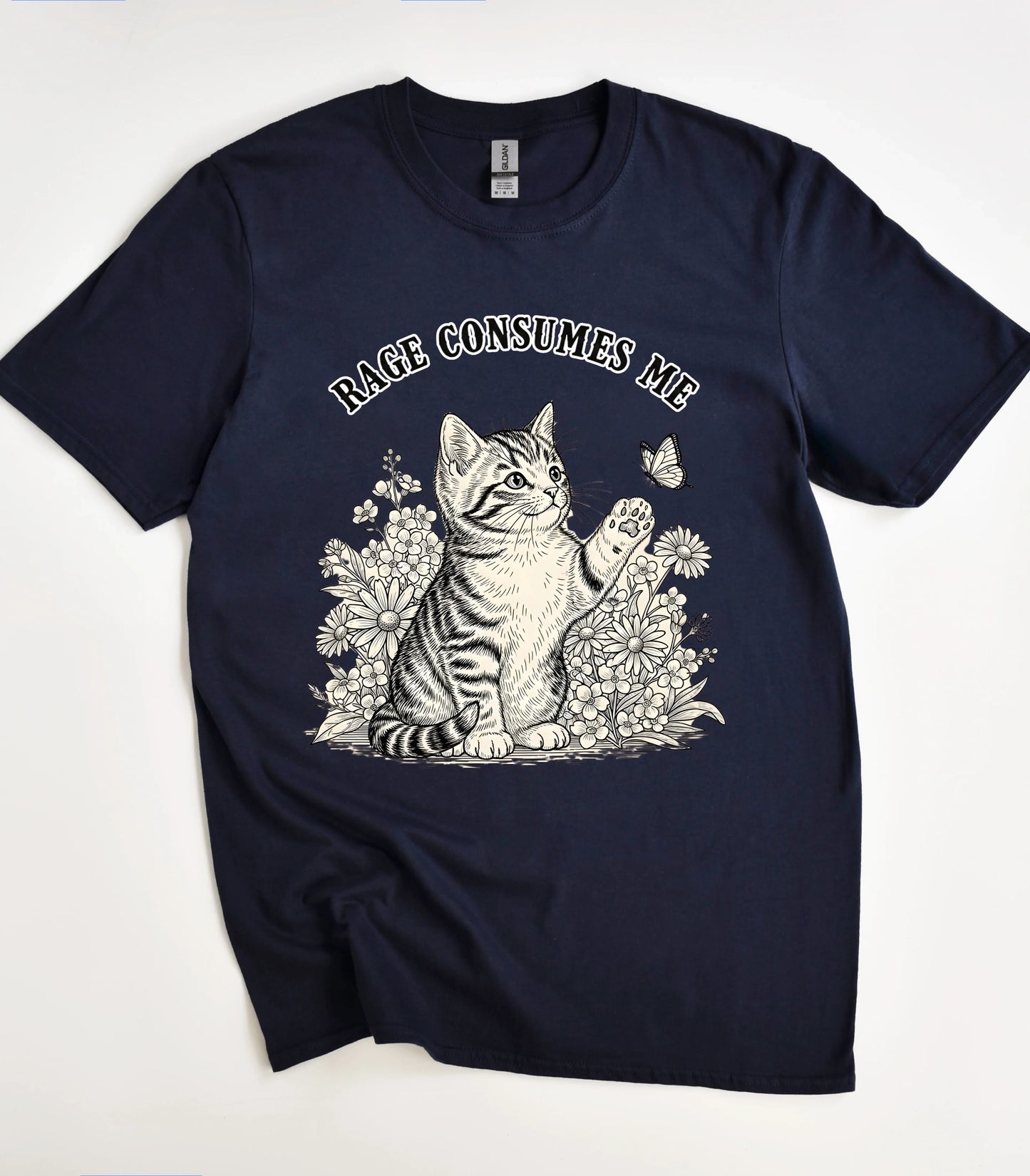 Rage Consumes Me Cute Cat T-Shirt