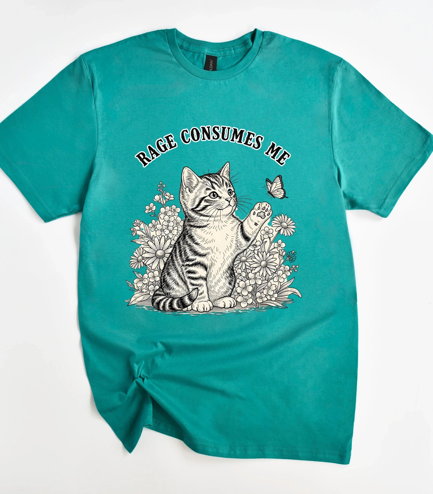 Rage Consumes Me Cute Cat T-Shirt