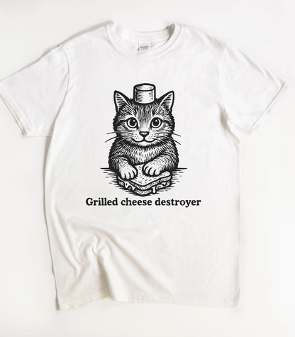Grilled Cheese Destroyer Cat T-Shirt