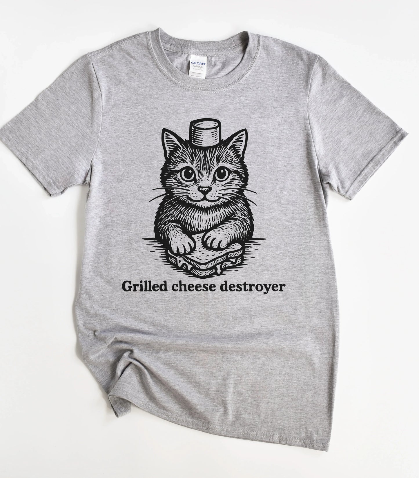 Grilled Cheese Destroyer Cat T-Shirt