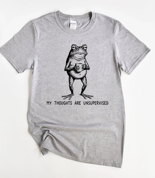 Frog My Thoughts Are Unsupervised T-Shirt