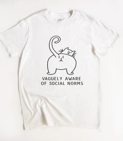 Cat Vaguely Aware Of Social Norms T-Shirt