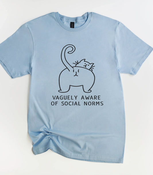 Cat Vaguely Aware Of Social Norms T-Shirt
