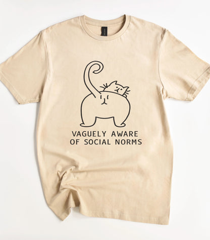 Cat Vaguely Aware Of Social Norms T-Shirt