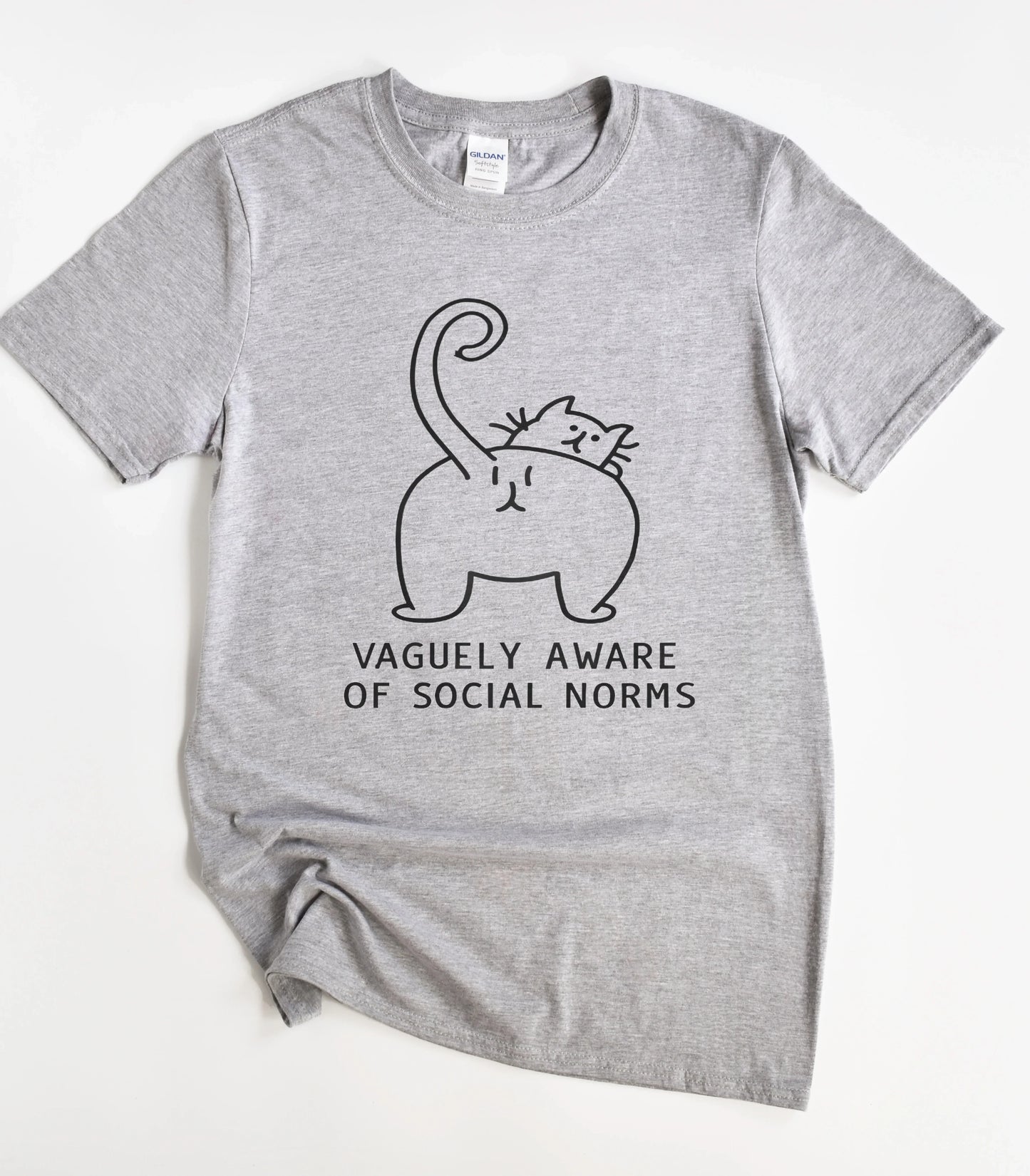 Cat Vaguely Aware Of Social Norms T-Shirt