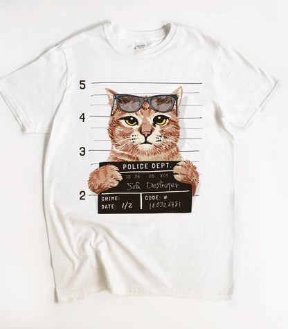 Funny Sofa Destroyer Cat T-Shirt