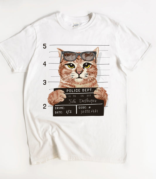 Funny Sofa Destroyer Cat T-Shirt